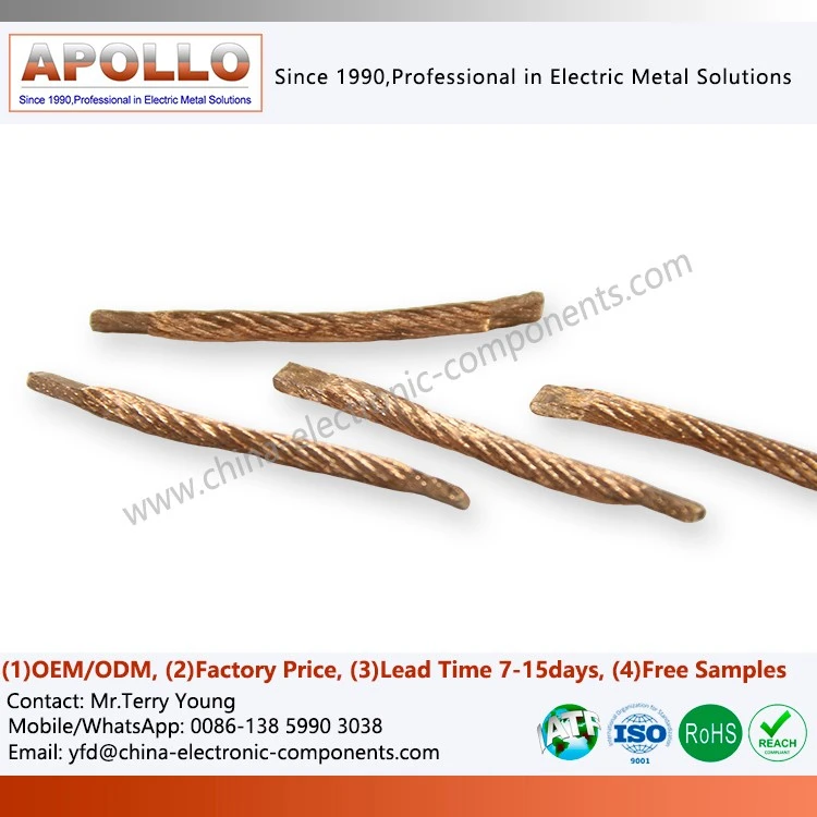flat copper braided wires