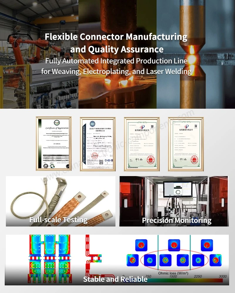Copper Braided Flexible Shunt Fully Automated Integrated Production Line for Weaving, Electroplating, and Laser Welding Copper Braided Flexible Shunt Fully Automated Integrated Production Line for Weaving, Electroplating, and Laser Welding